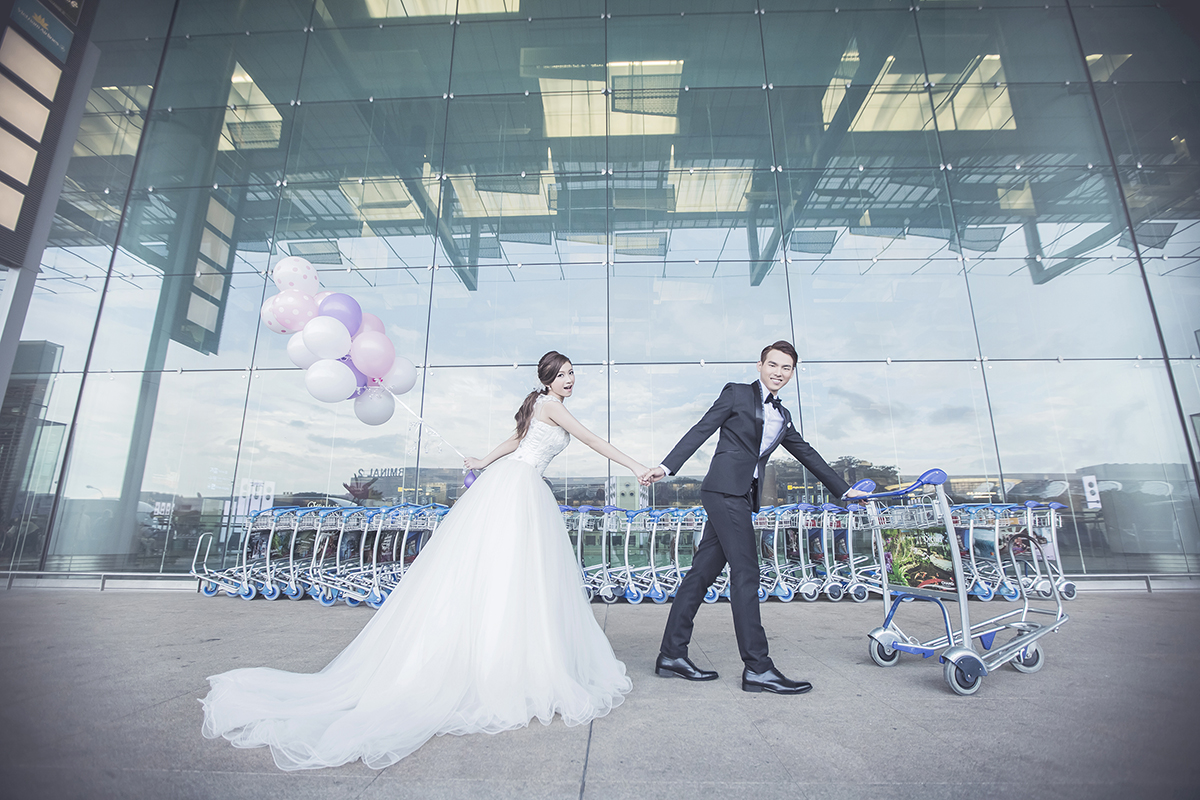 Changi Airport Pre-wedding Outdoor Photography