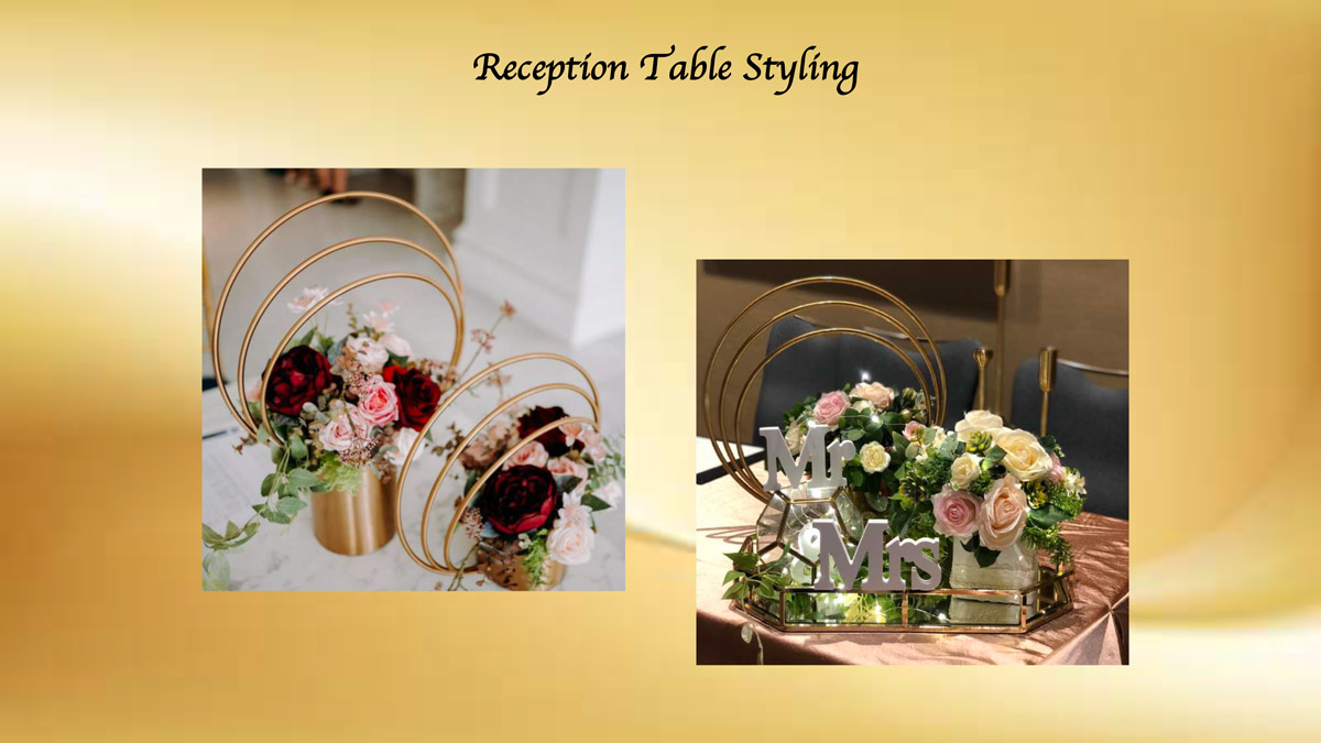 Reception Table Styling