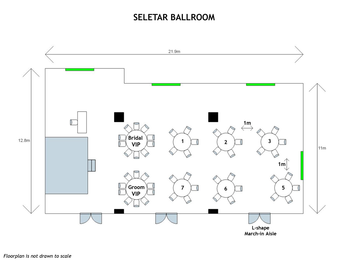Seletar Ballroom Floor Plan