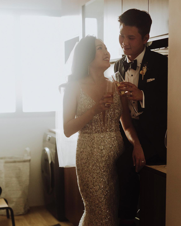 #WCbride with Vienna Gown | Evone and Kenny’s Cosy Home Solemnisation