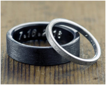 A pair of wedding bands