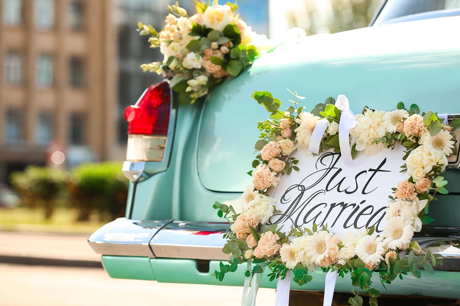 Машина just married