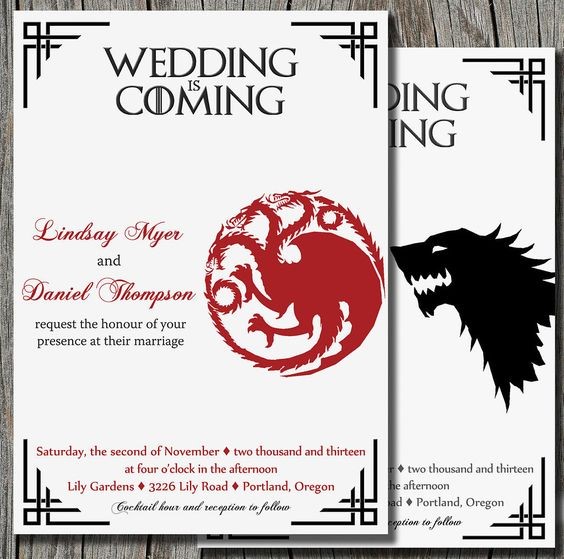You Want It, You GoT It: A Guide to the Ultimate GoT-Themed Wedding