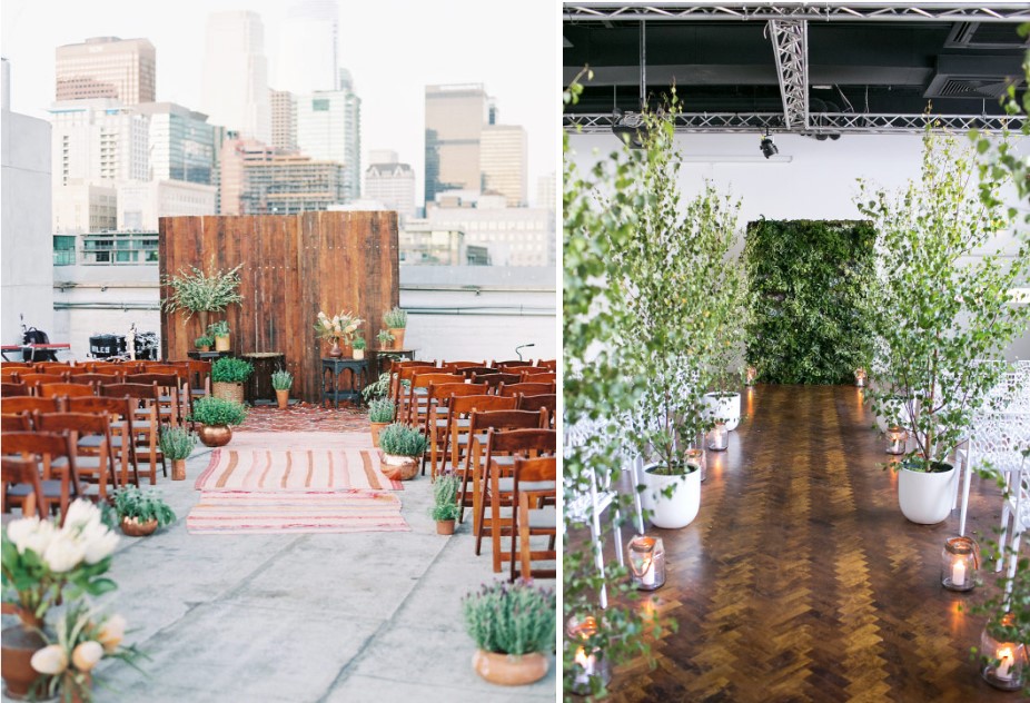 6 Interesting Ways to Add Potted Plants to Your Wedding