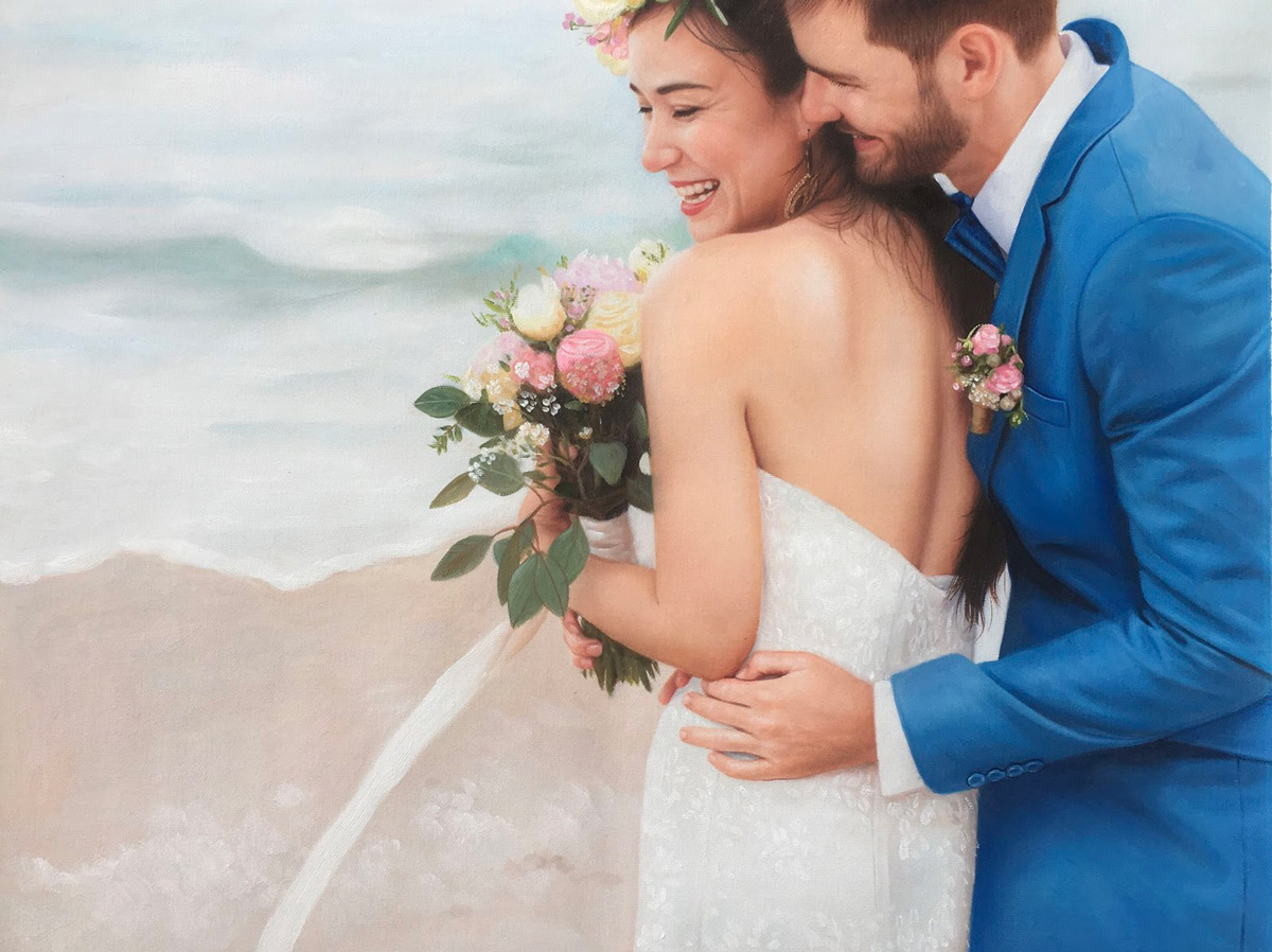 edding Paintings Are The New Must-Have Wedding Reception Decor For Artsy Couples