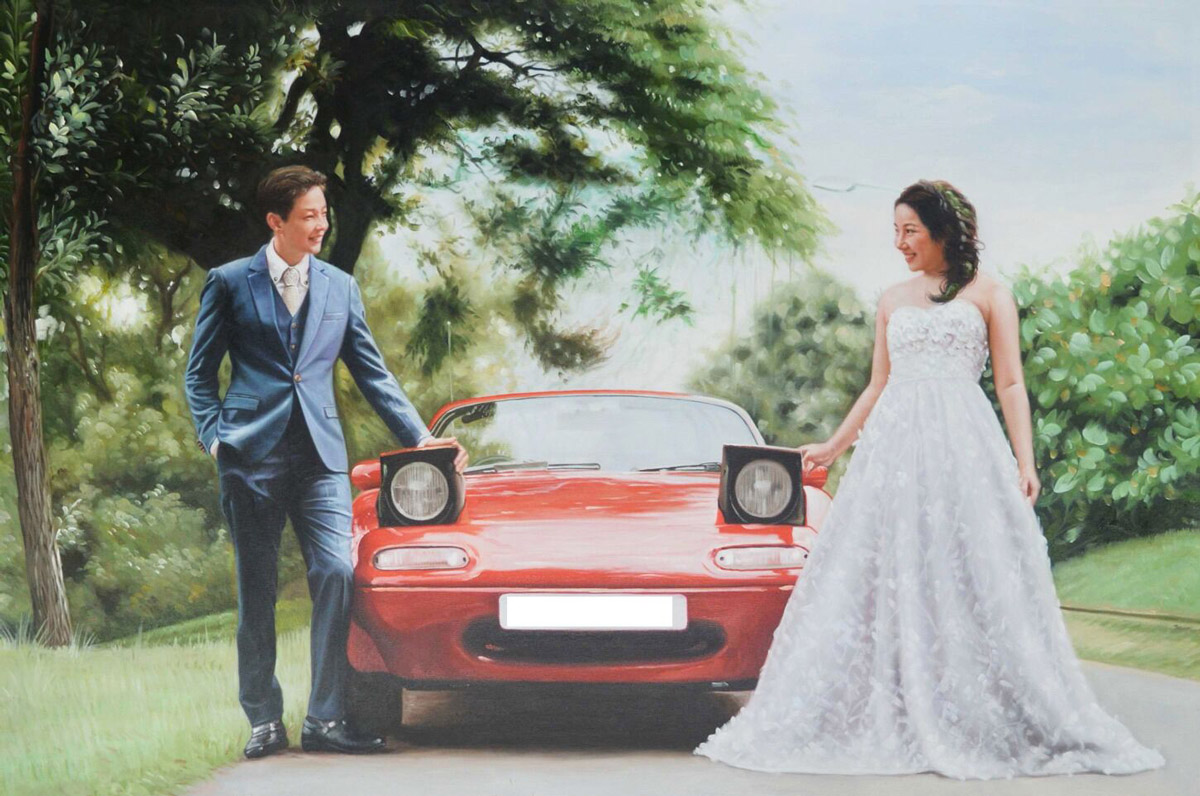 edding Paintings Are The New Must-Have Wedding Reception Decor For Artsy Couples