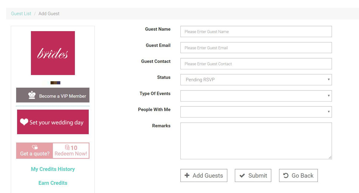 Blissful Brides’ Guest List Tool: An Easy & Efficient Way to Organise RSVPs