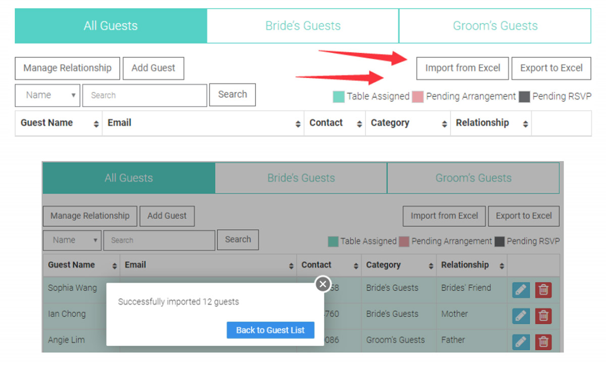 Blissful Brides’ Guest List Tool: An Easy & Efficient Way to Organise RSVPs