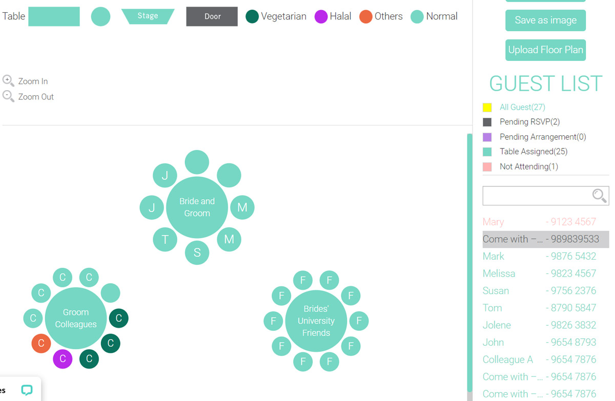 An Easy Way to Plan Your Wedding Seating Arrangement: Blissful Brides’ Online Seating Planner Tool 