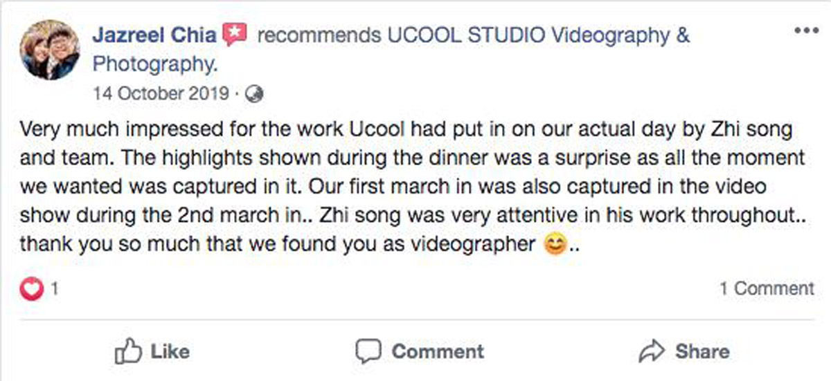 4 Reasons Why You’ll Want UCOOL STUDIO as Your AD Wedding Videographer & Photographer