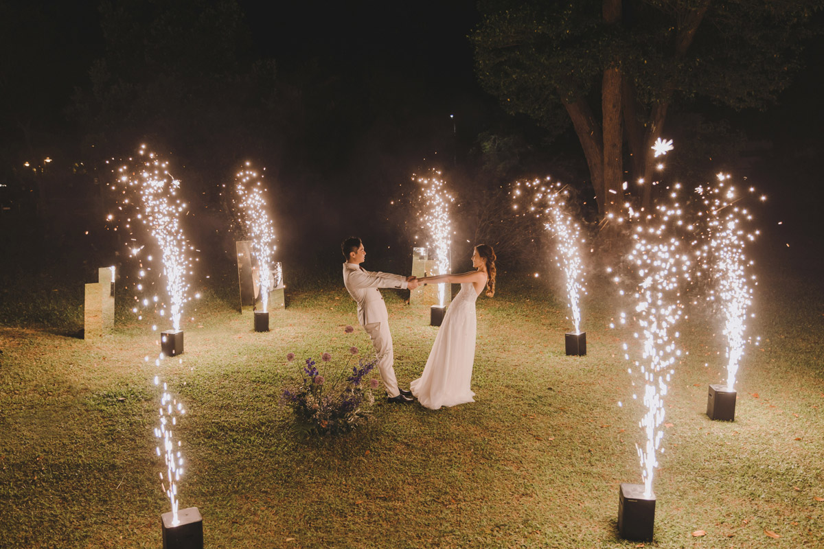 Elevate Your Wedding: Sparkulars byTechdisplay - Dazzling Indoor Fireworks for Weddings