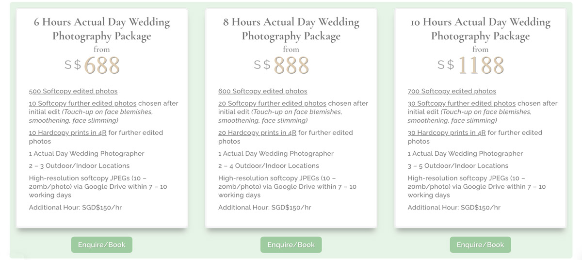 Small Scale, Big Value Wedding Photography By Our Momento Singapore