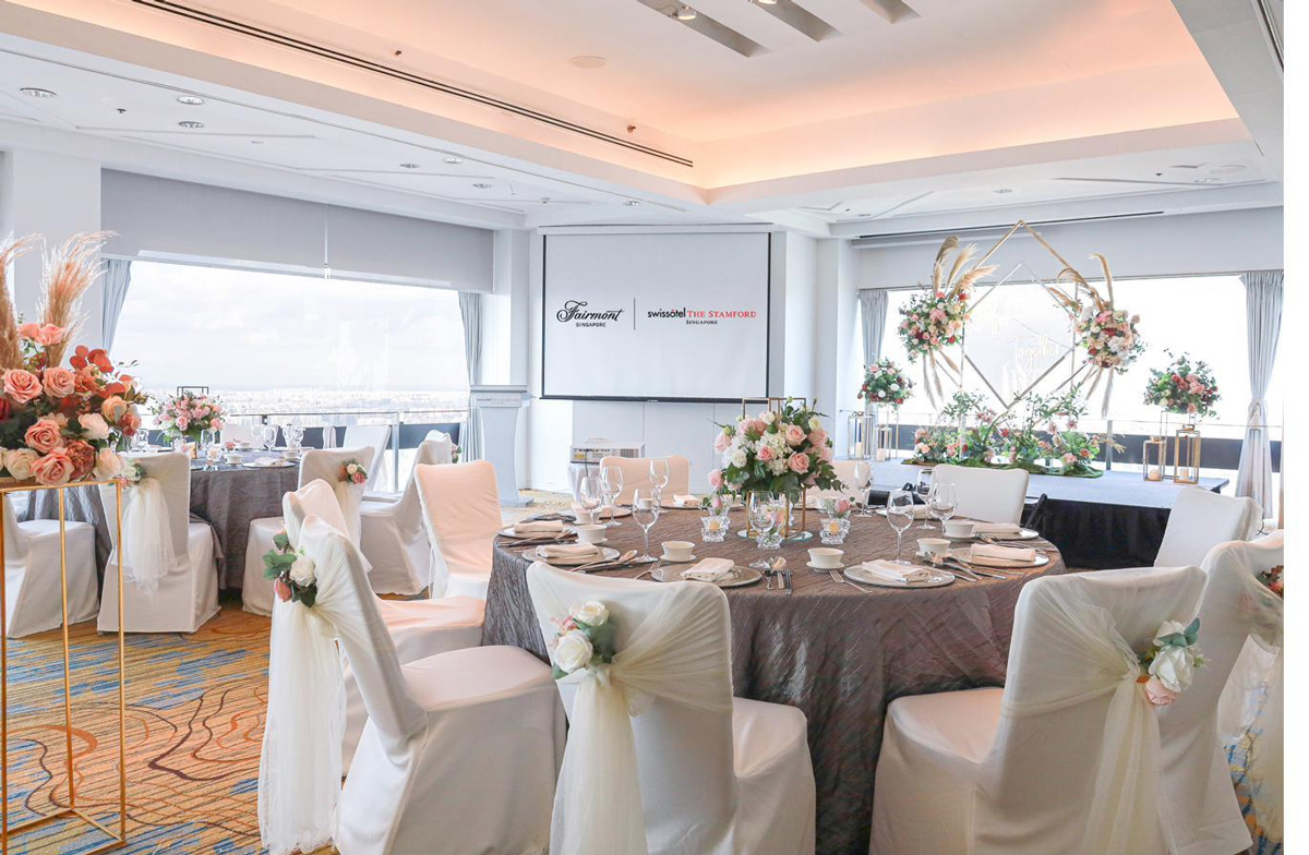 Weddings at Fairmont Singapore and Swissôtel The Stamford 2026: From SKAI Suites to the Fairmont Ballroom