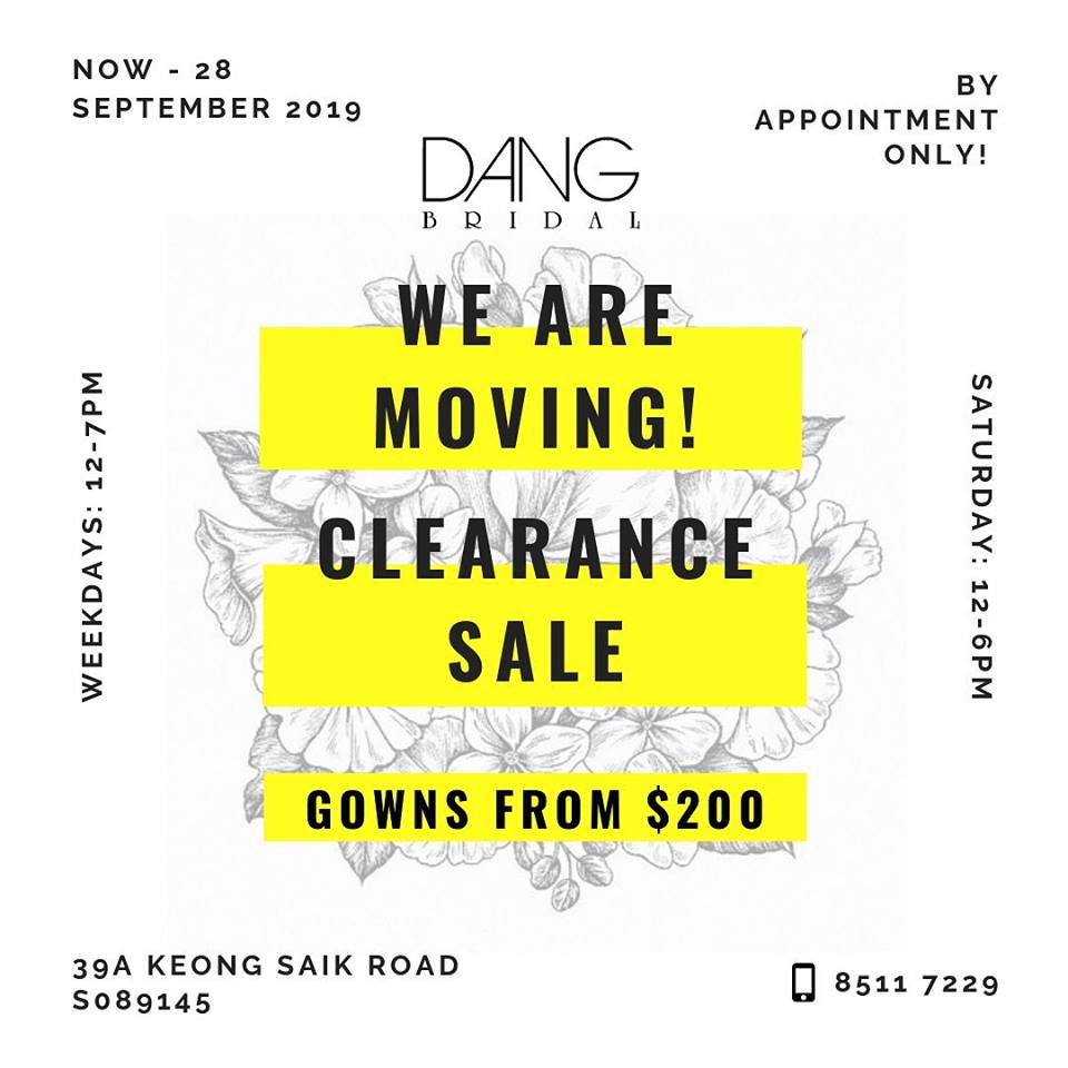 Dang Bridal Clearance Sale